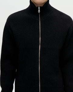 Shrunk Full Zip Drained 009 Black