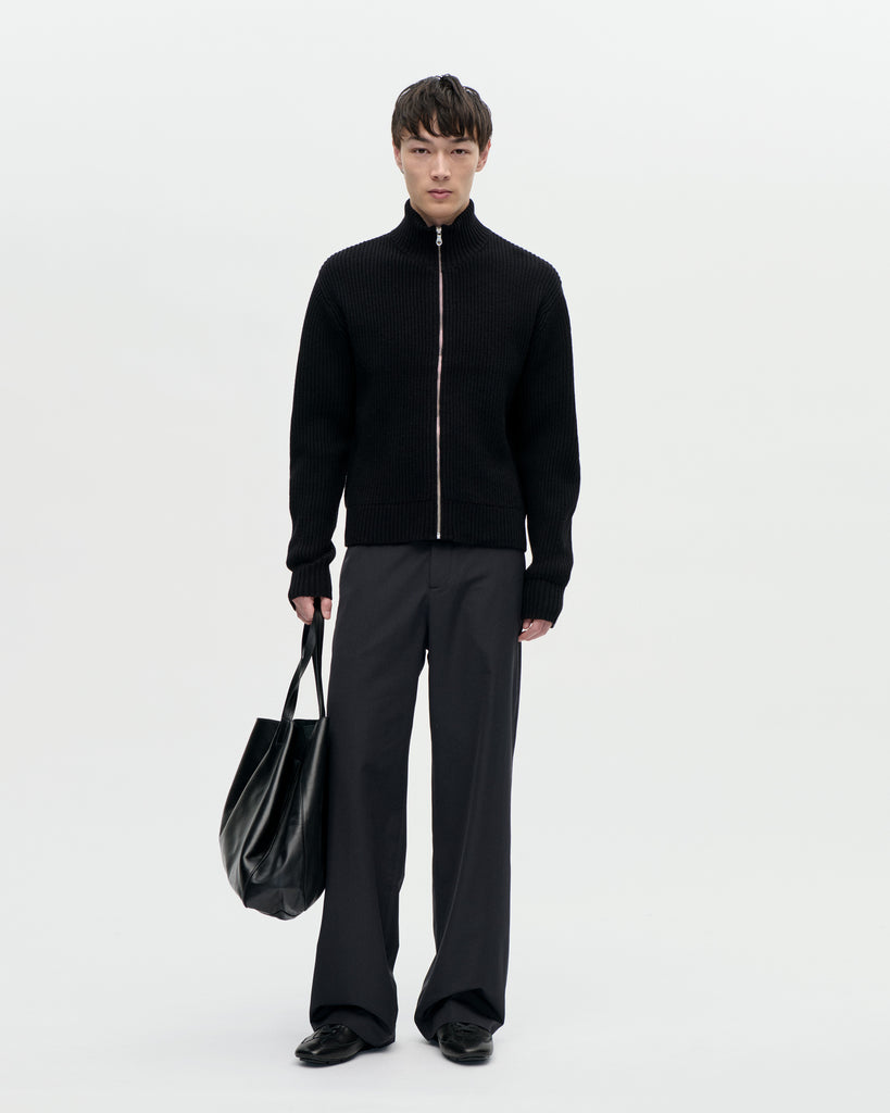 Shrunk Full Zip Drained 009 Black