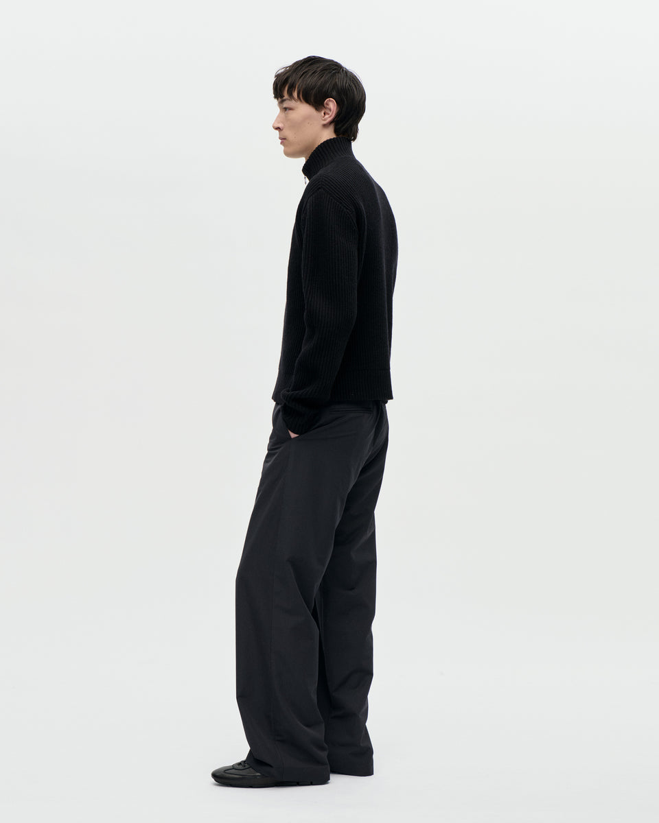 Shrunk Full Zip Drained 009 Black