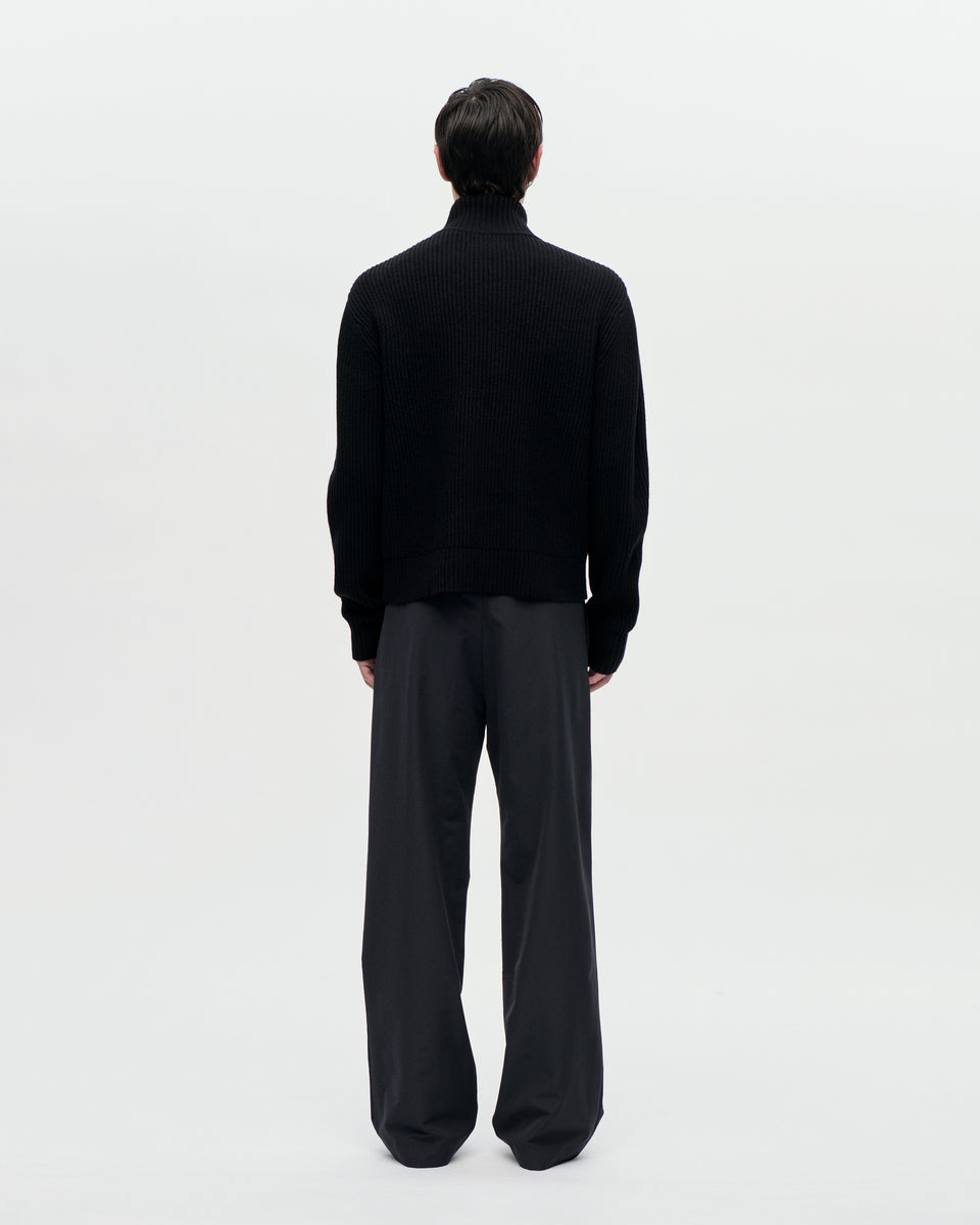 Shrunk Full Zip Drained 009 Black