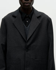 Soft Blazer Flannel Wool 008 Charcoal