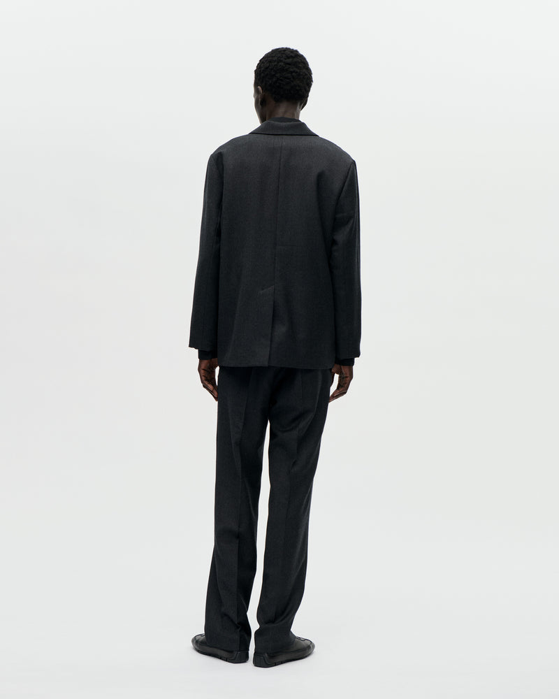 Soft Blazer Flannel Wool 008 Charcoal
