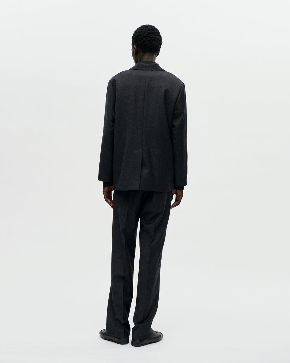 Soft Blazer Flannel Wool 008 Charcoal