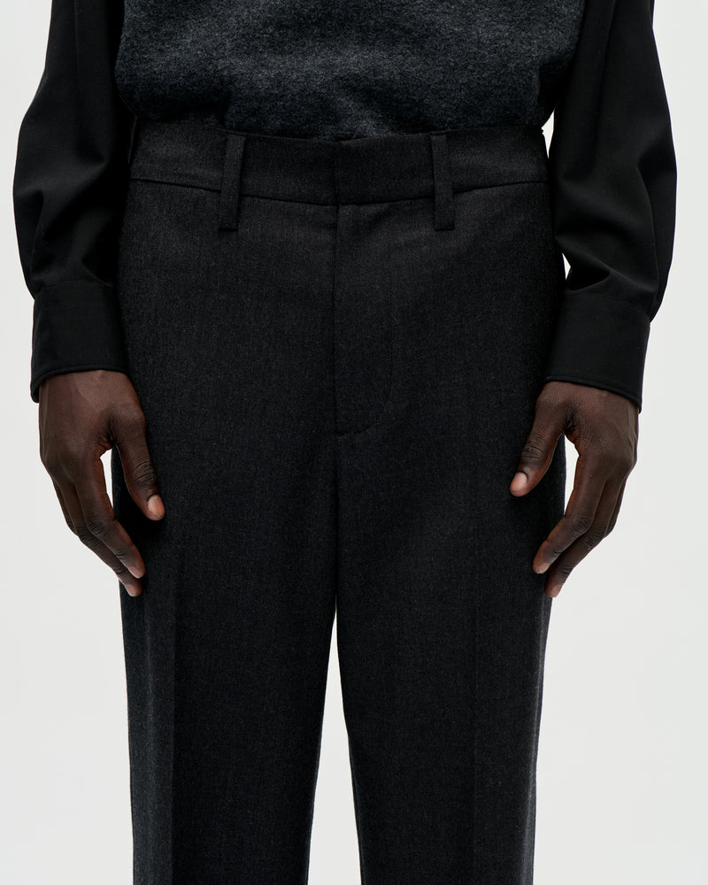 Dress Trouser Flannel Wool 008 Charcoal
