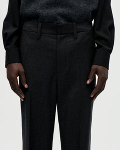 Dress Trouser Flannel Wool 008 Charcoal