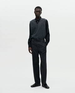 Dress Trouser Flannel Wool 008 Charcoal