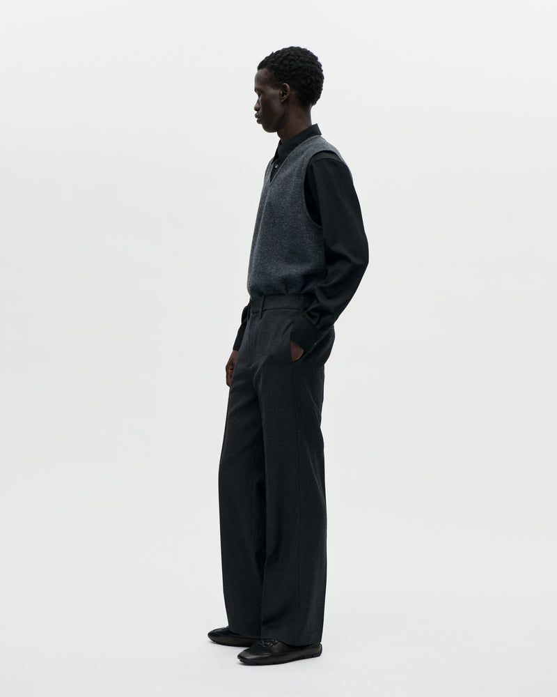 Dress Trouser Flannel Wool 008 Charcoal