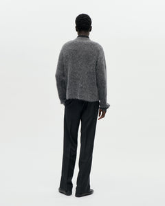 V Neck Kid Mohair 008 Charcoal