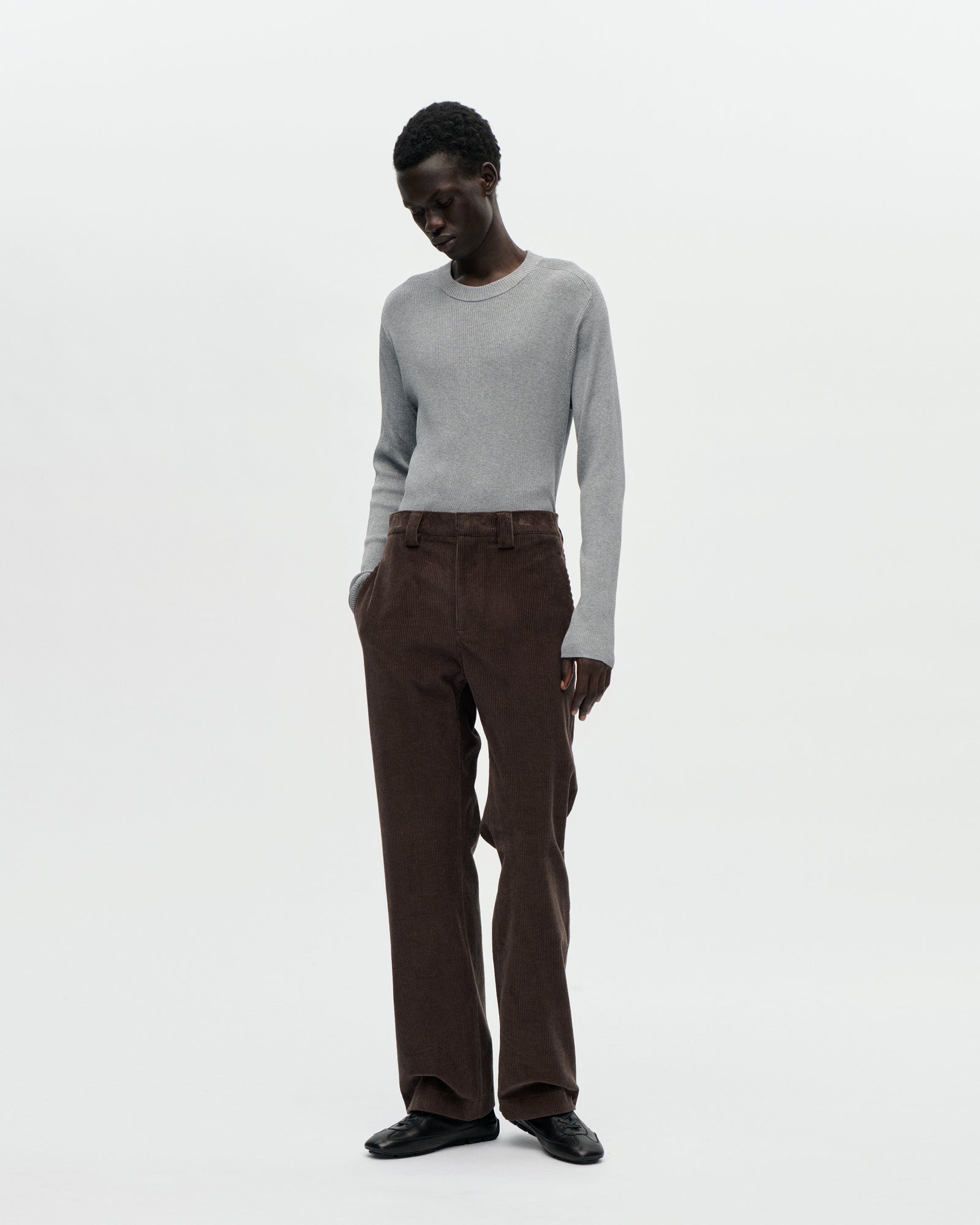 Night Trouser Dyed Cord 084 Peat