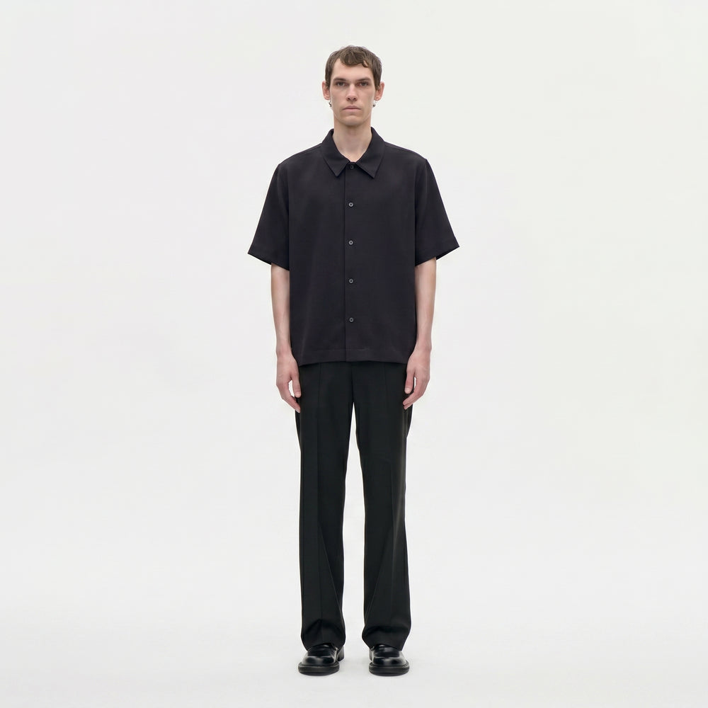 Wander Shirt Sheer Wool 009 Black